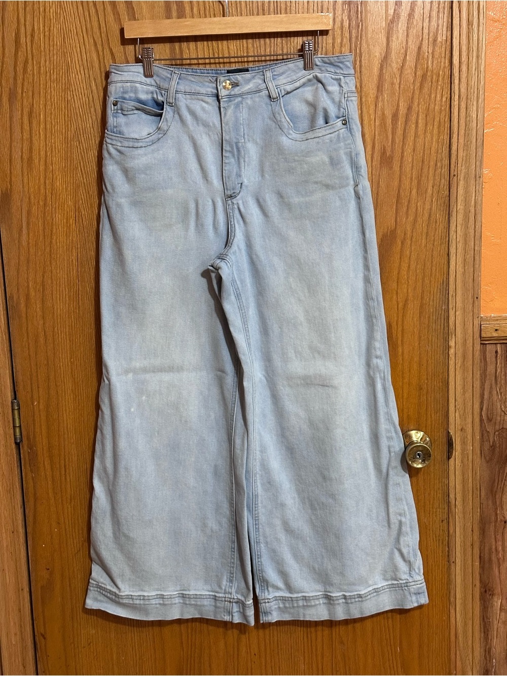 Maeve by anthropology Light Blue Wide Leg Jeans sz 32
